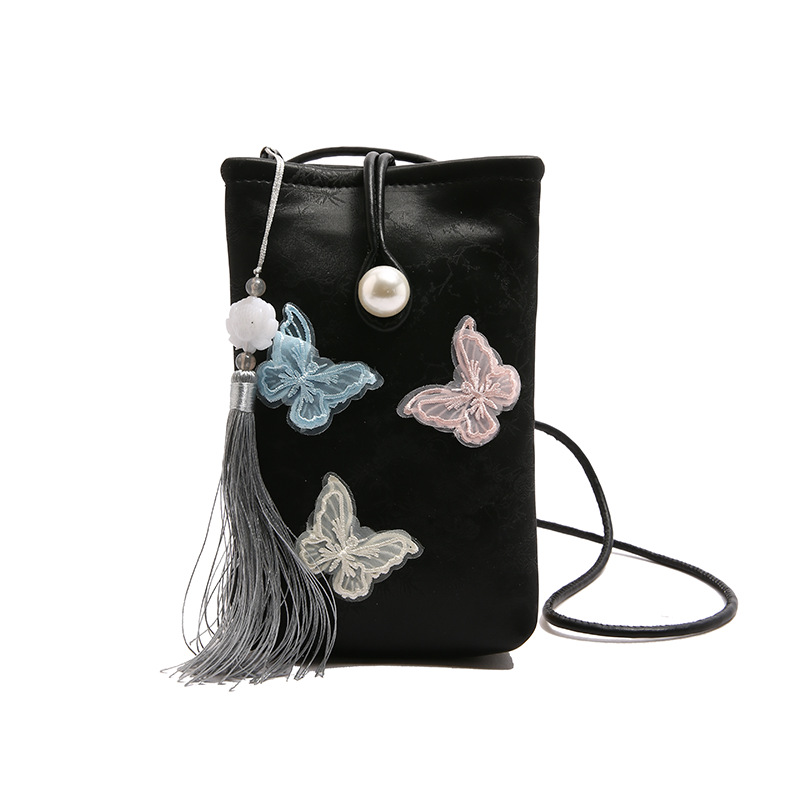 New Chinese-style mini square bag for women 2025 Summer, stylish and versatile, single-shoulder crossbody mobile phone bag Item Picture