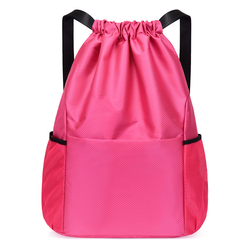 Large-capacity travel lightweight waterproof backpack, drawstring bag, drawstring backpack, men's and women's sports basketball bag, dry and wet separation Item Picture