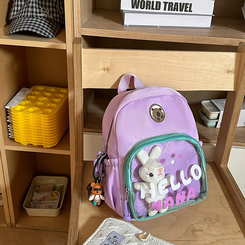 Backpack, Instagram smug girl transparent Japanese-style cute student mini schoolbag, pain travel single-shoulder backpack full figure