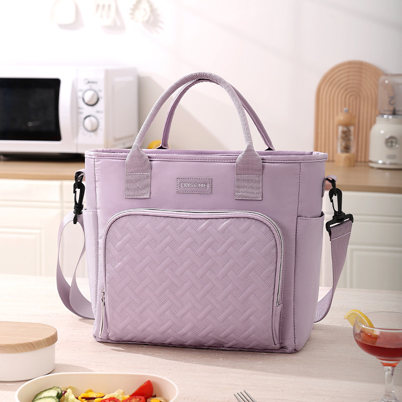 Runhui Croissant portable insulated bag, office worker lunch box, handbag, rider food delivery insulated box, outdoor fresh-keeping ice pack full figure