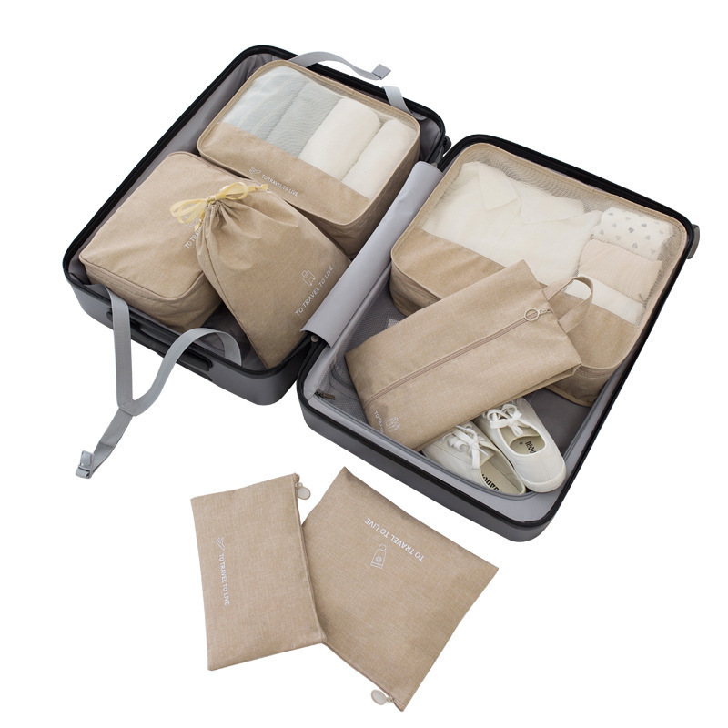 Cationic travel storage bag set, storage bag, suitcase, clothes organization bag, portable underwear, shoe sorting bag Item Picture