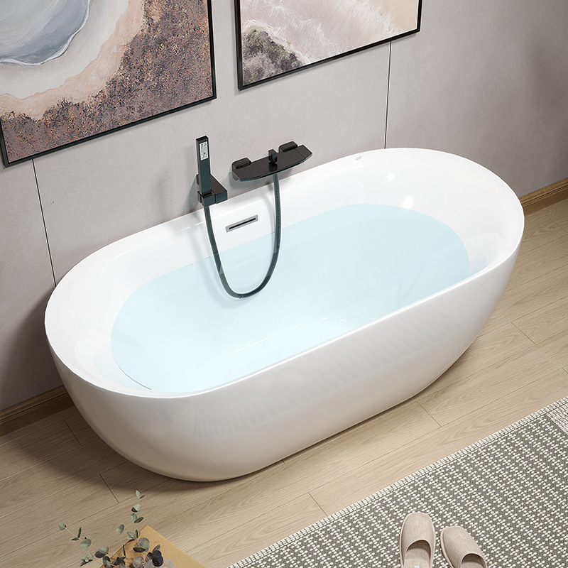 Bathroom, small household apartment, single acrylic adult seamless integrated, hotel independent bathtub, bathtub, cross-border details Picture