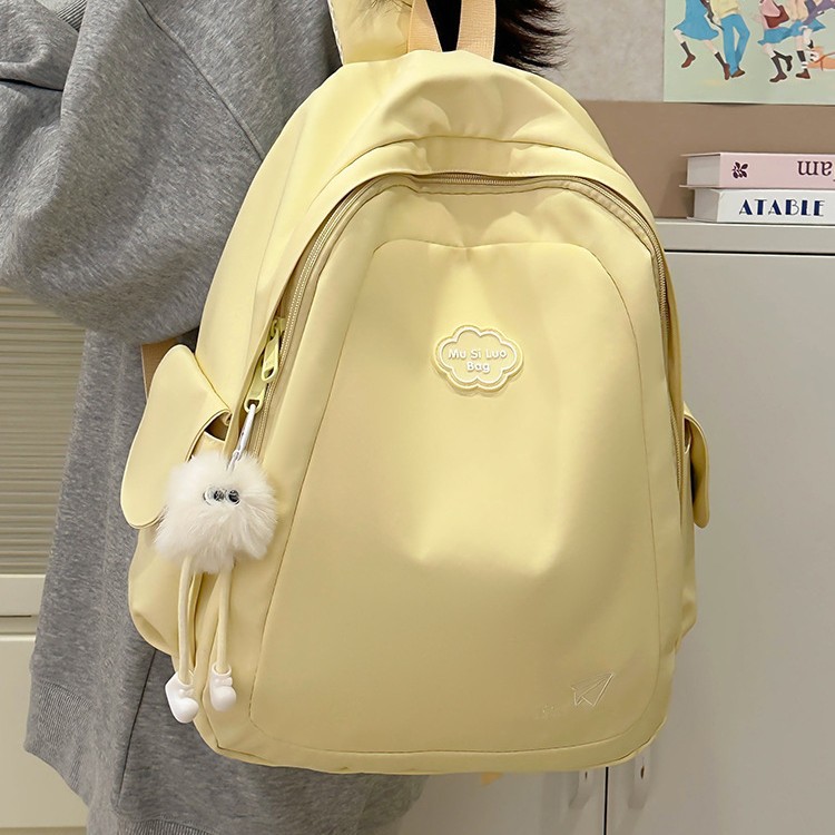 Autumn and winter Korean-style ins school style solid color backpack for women, simple and versatile Japanese-style small schoolbag, travel mini backpack Specification drawing