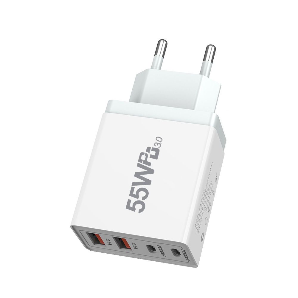55W dual C and dual A charger, 35WPD charger, multi-port Australian standard charger, four-port mobile phone charger, fast PD Specification drawing