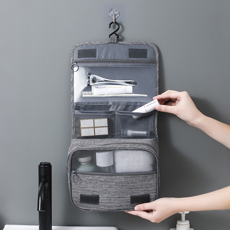 Cationic travel hook toiletries bag, high appearance level, waterproof dry and wet separation for business trips and travels, makeup bag and storage bag full figure