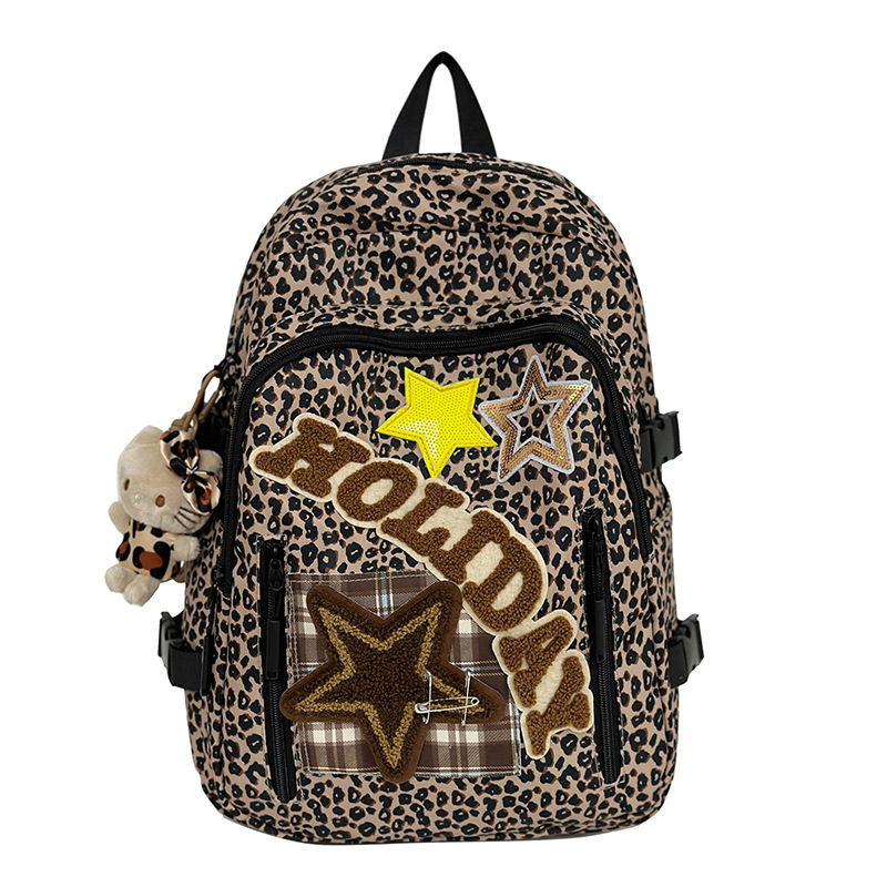A new Japanese-style backpack for girls with a checkered pattern, suitable for children and middle school students. It is a niche but highly attractive backpack for traveling and attending classes Item Picture