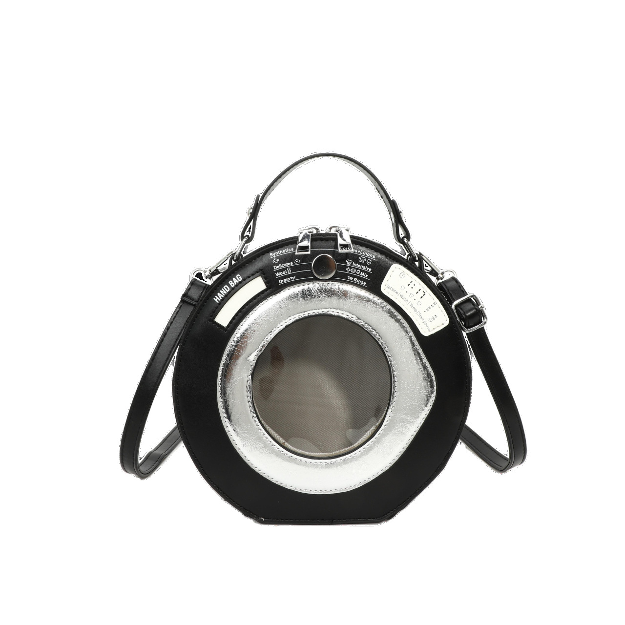 Cross-border fashion transparent hand-held cylindrical bag for women, 2025 new macaron color versatile casual single-shoulder crossbody bag Item Picture