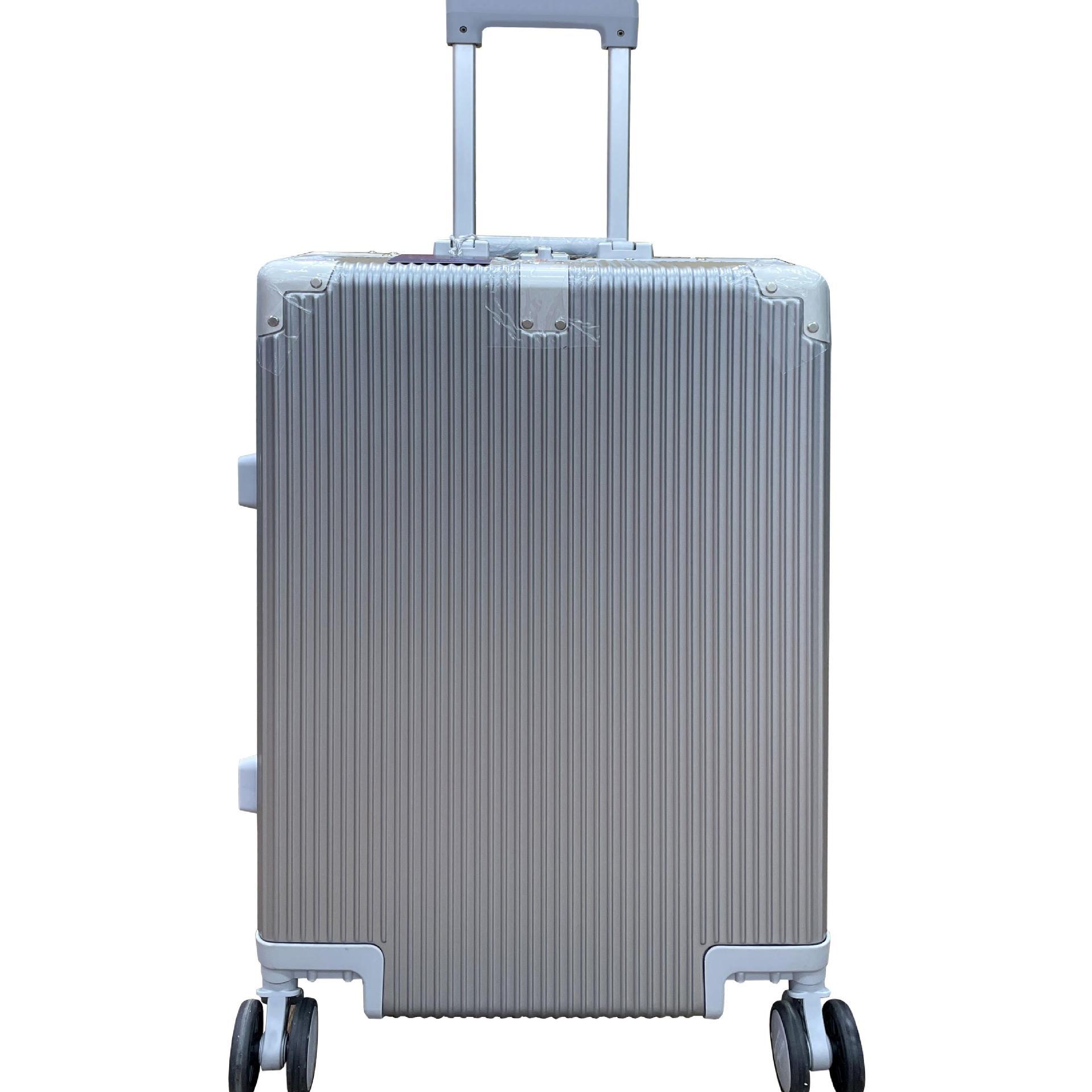 Hard-shell aluminum frame student luggage, anti-theft password lock, 20-inch carry-on suitcase, travel suitcase, swivel wheel handle suitcase Item Picture