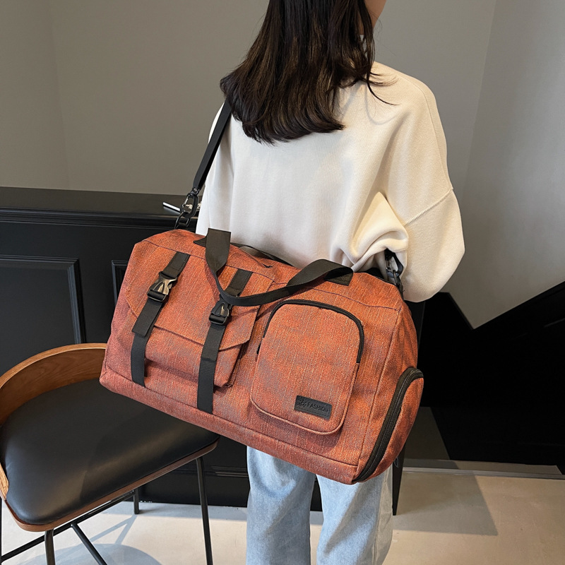 Cross-border large-capacity short-distance lightweight luggage bags, dry-wet separated business trip bags, independent shoe compartments, sports and fitness bags full figure