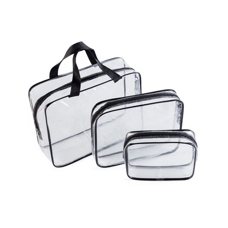 Business trip storage bag with large capacity and a high-end feel, travel toiletry bag in the bag, transparent makeup bag, portable three-piece set full figure