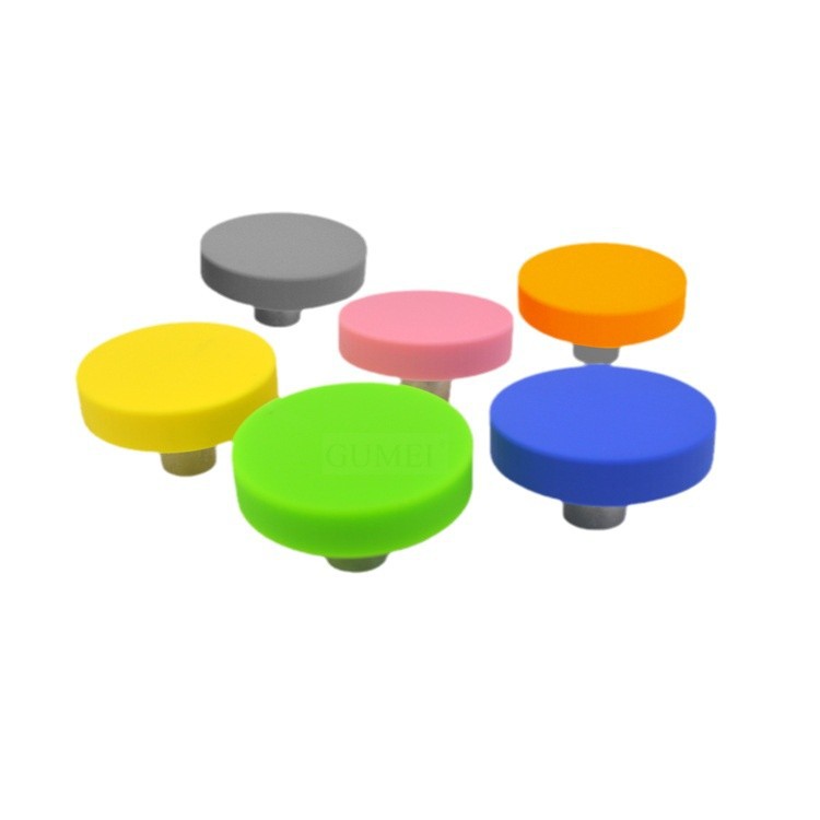 Round small handle wardrobe drawer, Gumei children's handle, anti-collision soft rubber handle, dopamine color Item Picture