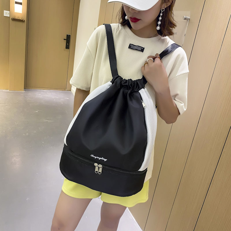 Beach swimming backpack, women's dry and wet separated waterproof storage bag, sports fitness yoga luggage bag, travel backpack details Picture