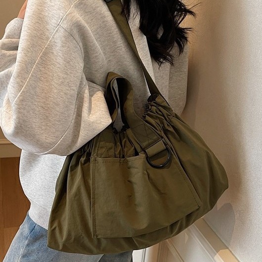New fashionable women's bag, fresh and clean texture, single-shoulder bun, mother bag, macaron-colored commuter crossbody bag, handbag Specification drawing