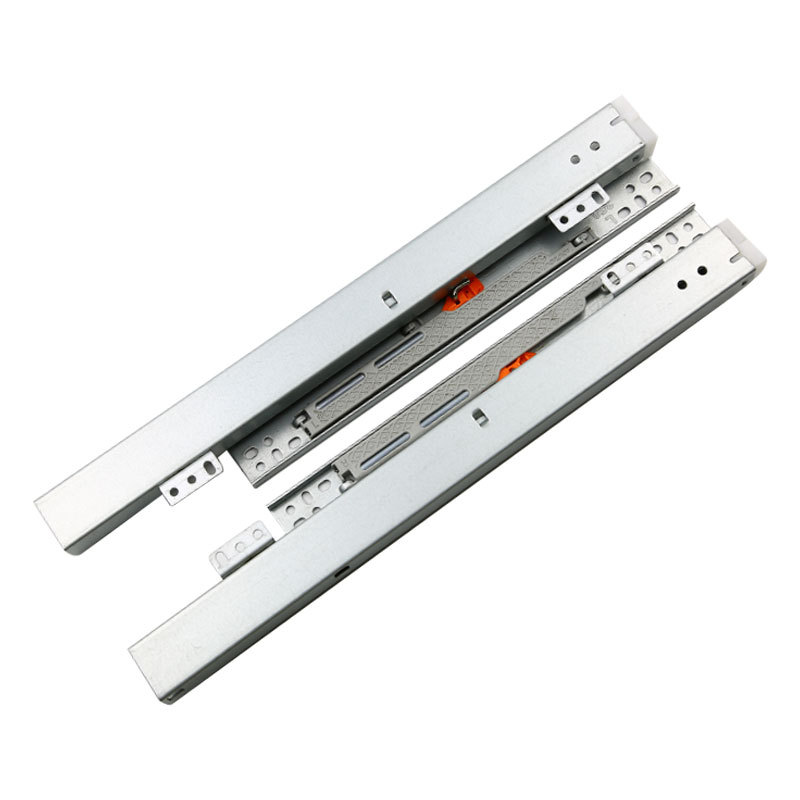 New bottom-mounted sliding rail jewelry cabinet research drawer track display cabinet bottom-mounted three-section glass layer plate support guide rail Item Picture