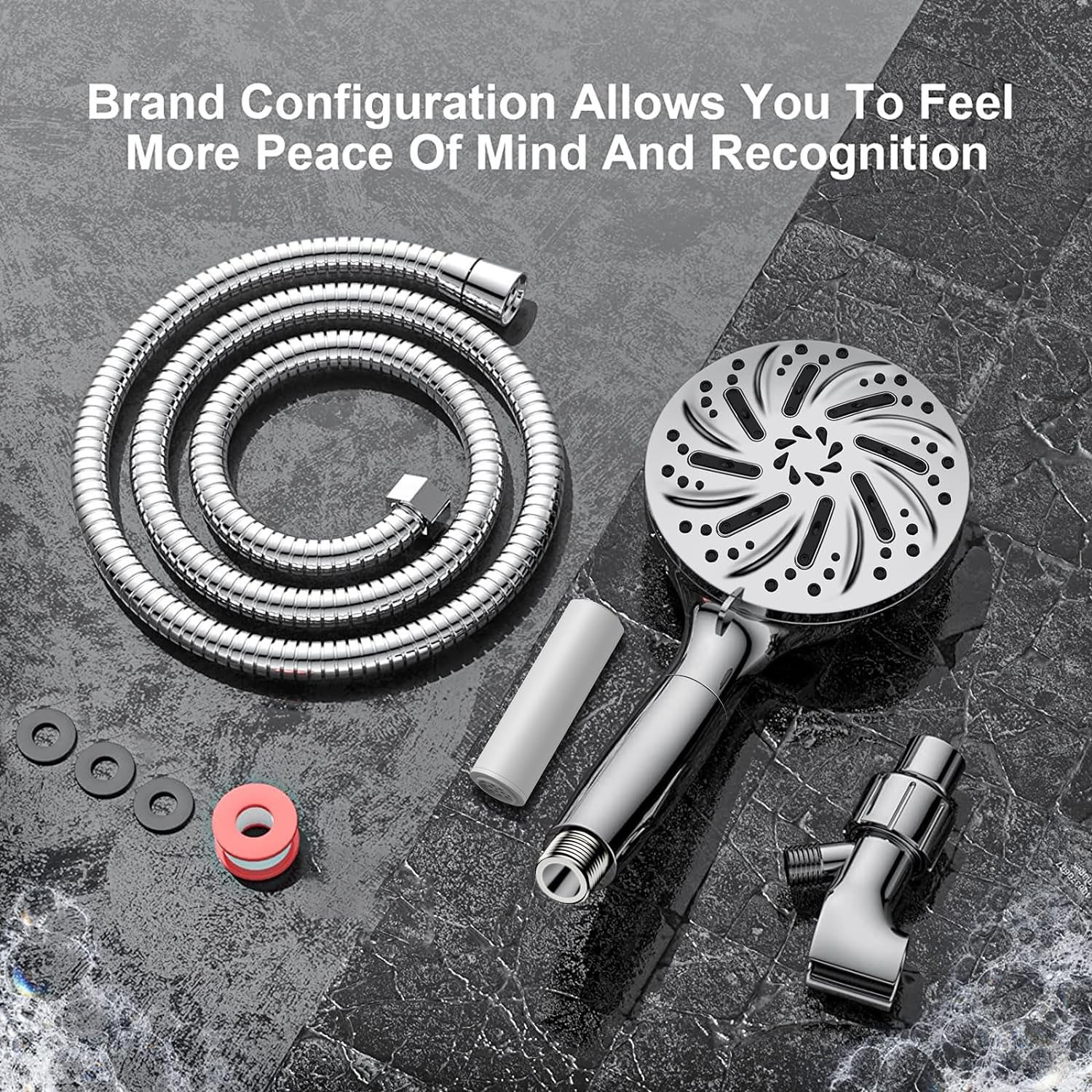 Amazon 8+2 function handheld showerhead with filter, detachable handle, back spray gun water, wholesale export showerhead Specification drawing