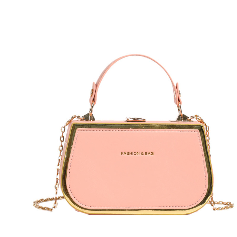 Chain box handbag, trendy, fashionable and simple shoulder bag, candy-colored crossbody bag, stylish and high-quality commuting bag Item Picture