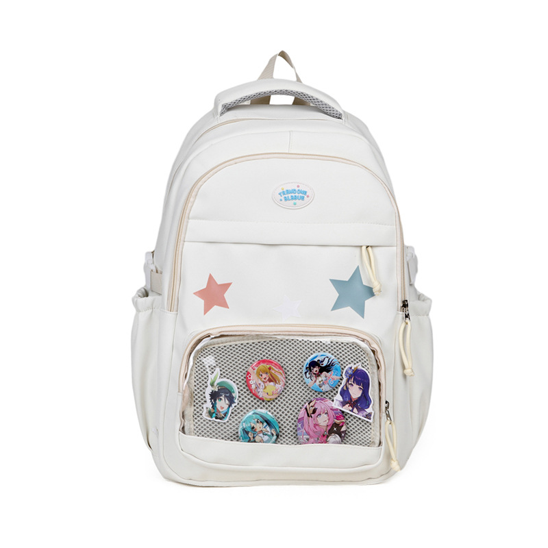 New cartoon schoolbag, Japanese-style primary school students' cute graffiti, large-capacity backpack, junior high school backpack Application Scenario