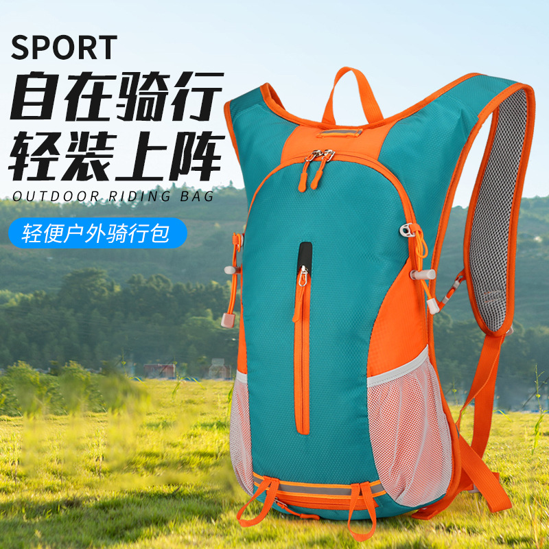 Unisex lightweight outdoor cycling bag, wear-resistant and water-repellent sports backpack, large-capacity hiking and mountain climbing backpack full figure