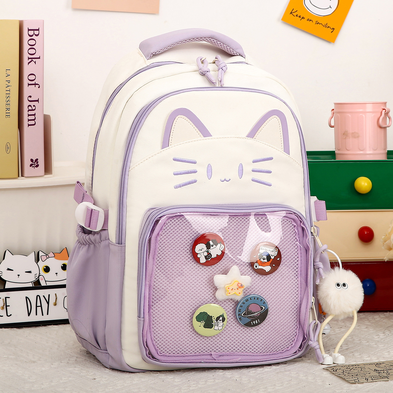 New lightweight schoolbag for girls, a cute Korean version, a backrest bag for primary school students from grades 3 to 6, and a backpack for junior high school students on campus Application Scenario