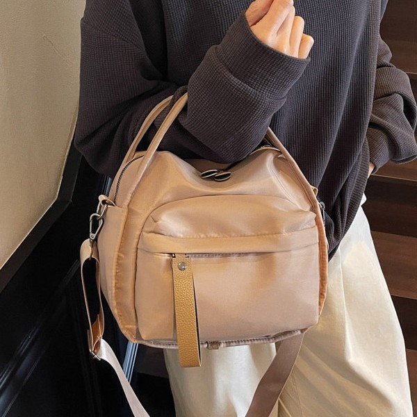 New simple, lightweight and casual bag, fashionable and versatile Oxford fabric women's crossbody bag, single-shoulder hand-carry commuting bag Specification drawing