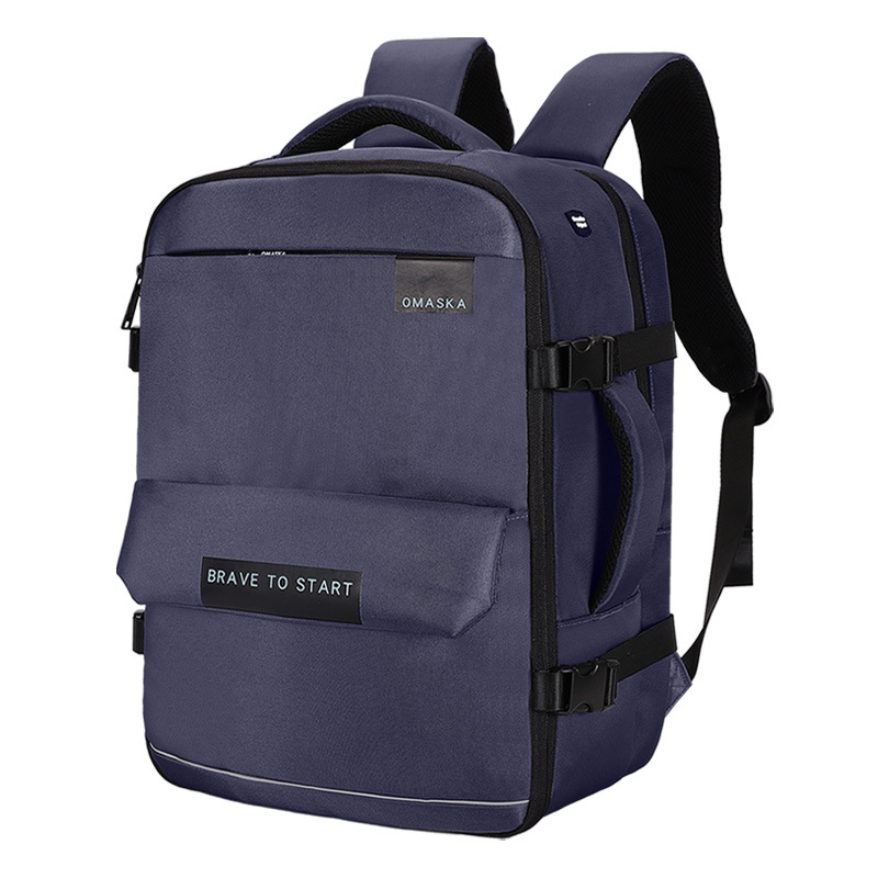 New cross-border fashionable and simple men's backpack, large-capacity water-resistant computer bag, multi-functional casual backpack Item Picture