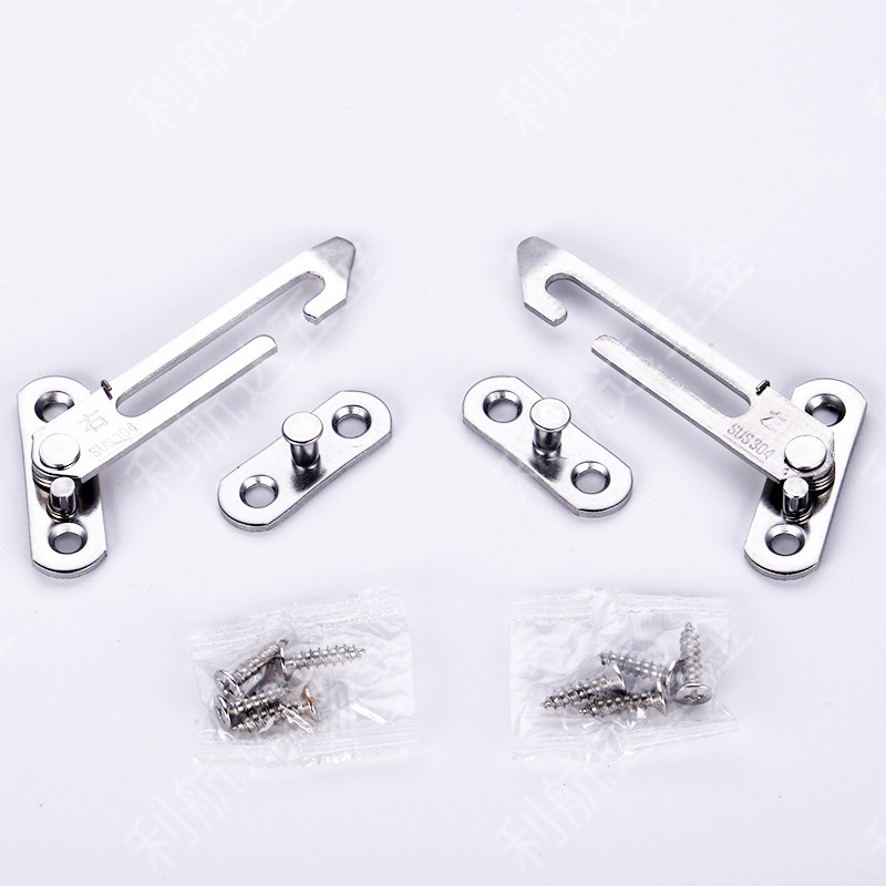 Stainless steel children's limiters, casement window fixers, safety wind braces, top-hung Windows, detachable left and right window hooks, window buckles Item Picture