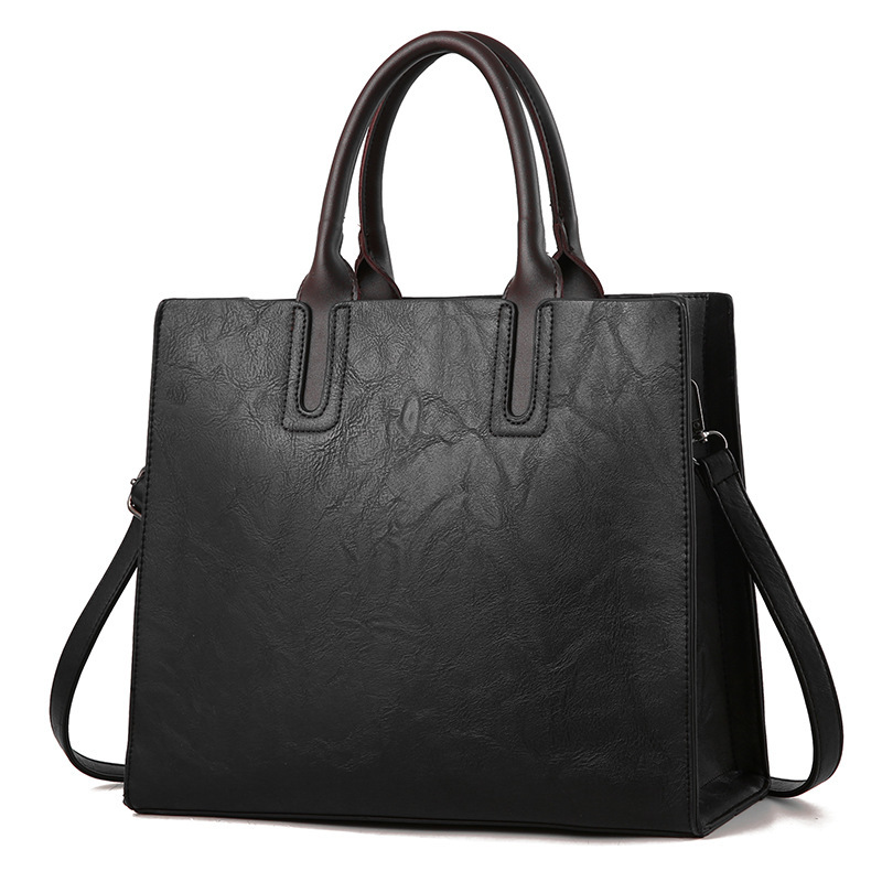 Factory direct sales and wholesale of 204 new PU hand-held large bags, retro women's bags, crossbody bags, single-shoulder bags, and foreign trade tote bags Specification drawing