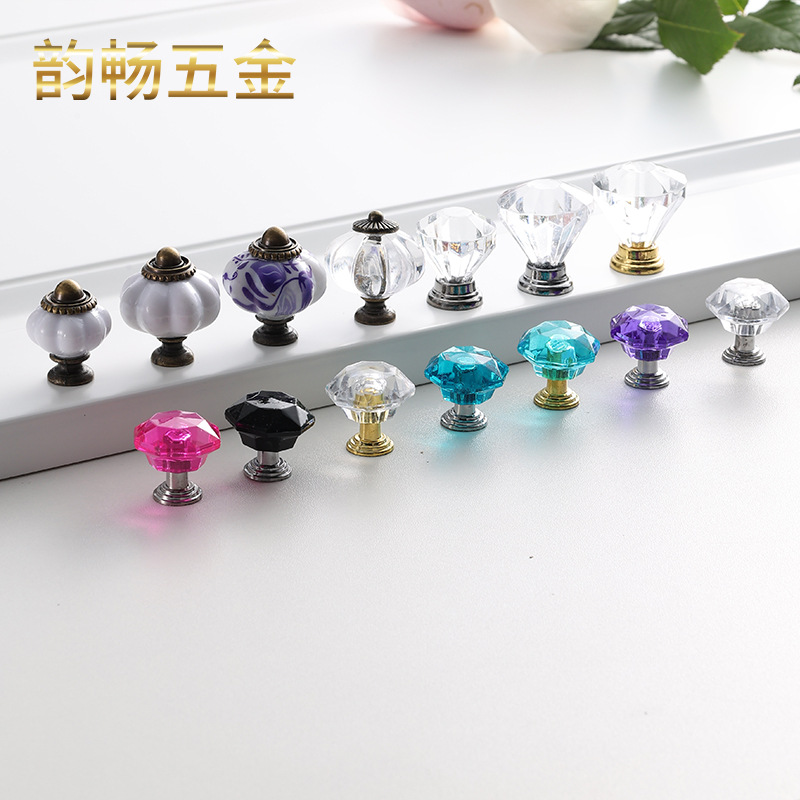 Plastic handle 32*36MM drawer small handle, cabinet door handle, lantern, country-style acrylic small handle Specification drawing