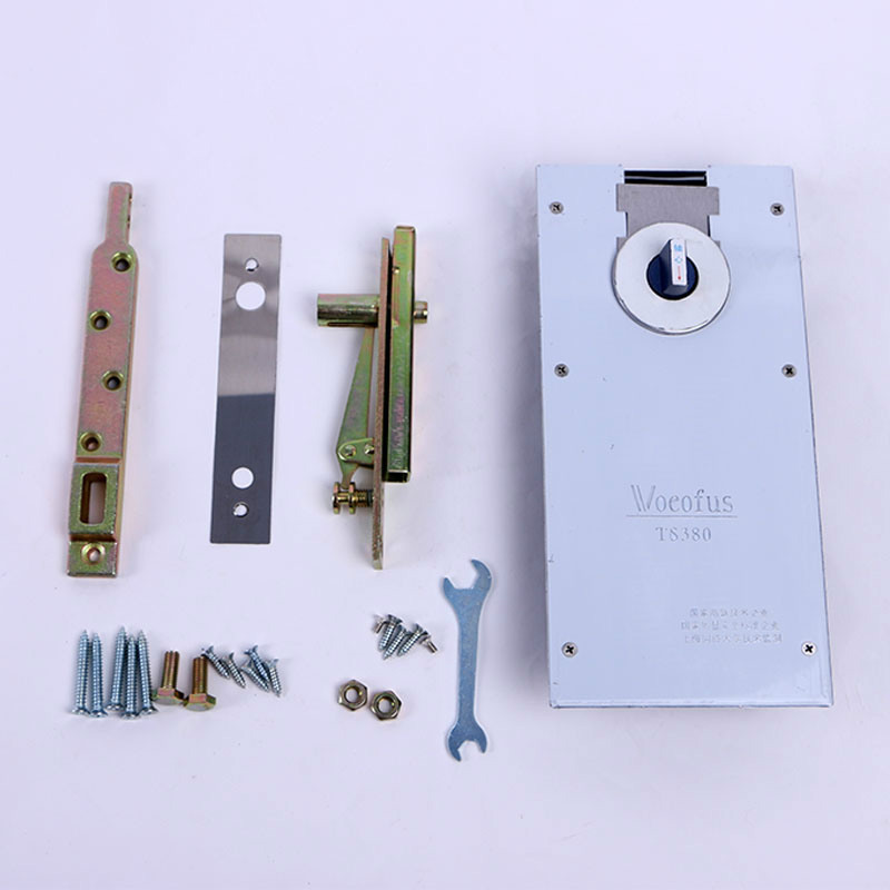 Wholesale of complete sets of stainless steel glass doors with hydraulic buffer dual-speed adjustable economic floor spring accessories details Picture