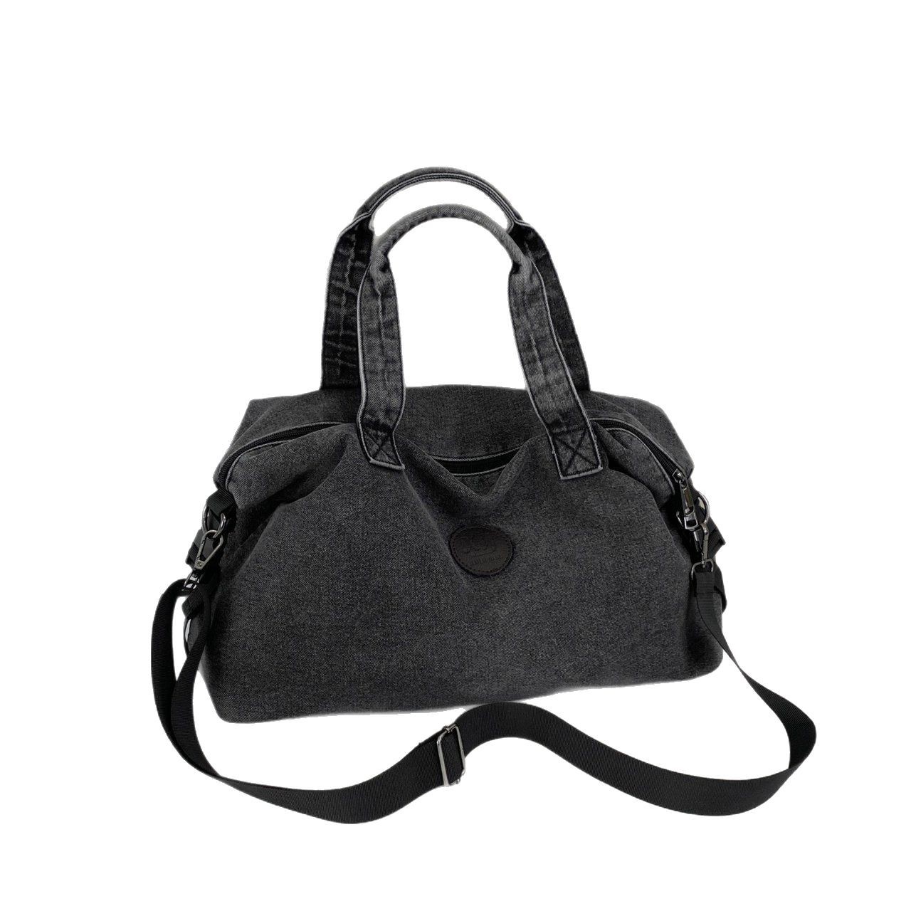 New cross-border large-capacity travel bag, business trip boarding bag, crossbody bag, fashionable denim, versatile and lightweight single-shoulder bag Item Picture