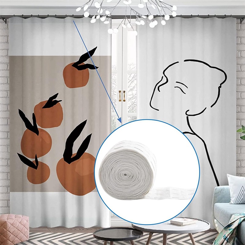 Cross-border retail curtain accessories: 10-meter curtain fabric tape in stock Specification drawing