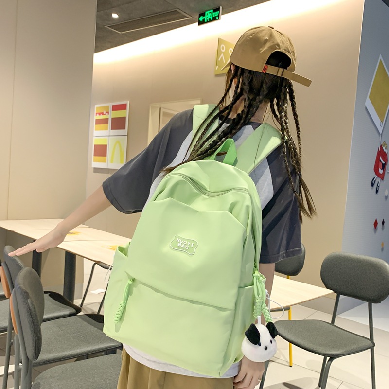 Schoolbag for girls, junior high school students, middle school students, large-capacity simple backpack, new 2025 backpack, Little Bear, versatile for college students Specification drawing