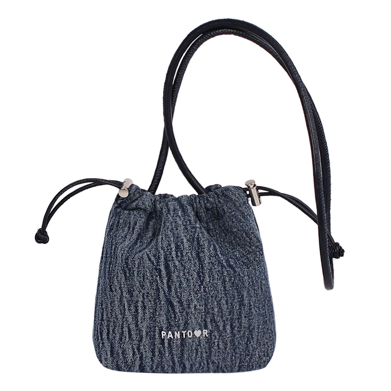 Single-shoulder bag, niche retro denim handbag, women's 2025 summer new denim underarm bag, commuting bucket Item Picture