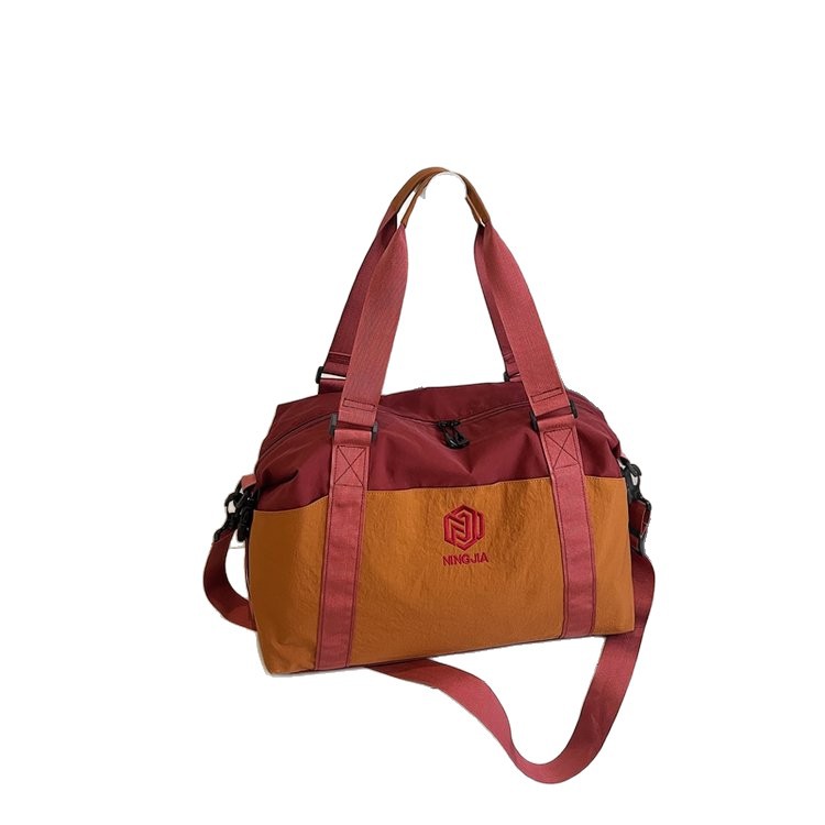 Fashionable large-capacity short travel bag, Korean-style lightweight yoga and fitness bag, portable boarding storage bag for outings Item Picture