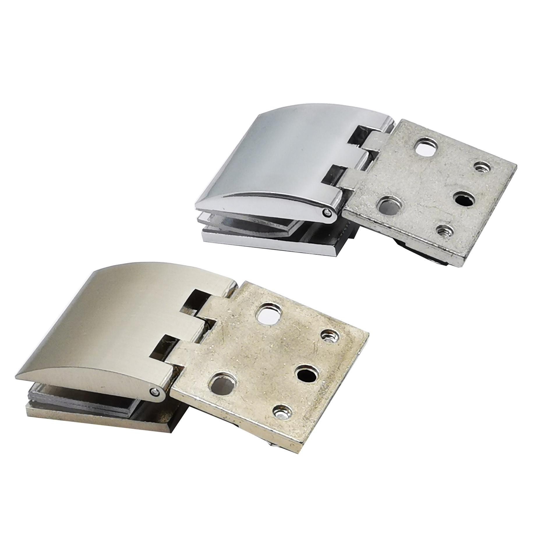 Factory direct sales of glass hinges, wine cabinet door hinges, perforated glass hinges, 90° swing door hinges Item Picture