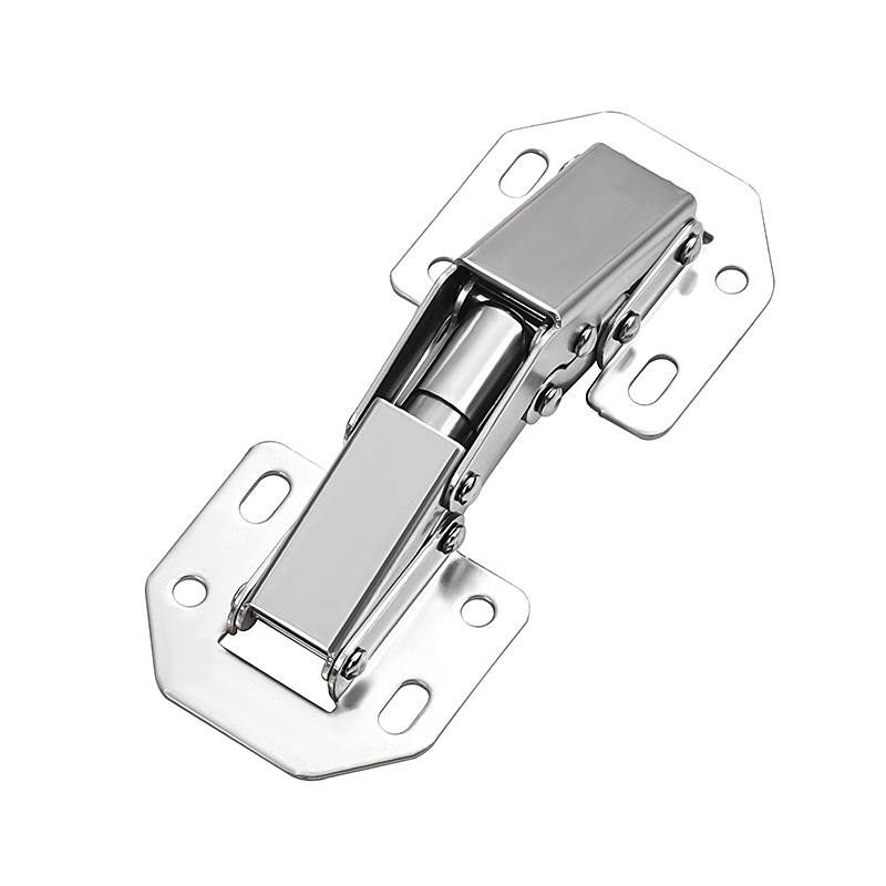 Load-bearing thickened silent hinge, one-piece minimum batch positioning type stainless steel buffer damping hydraulic cabinet door hinge Item Picture