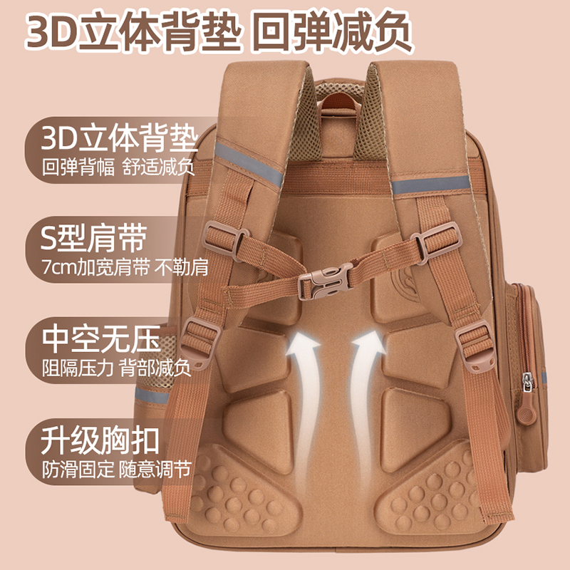 The new Kapibala schoolbag for girls in grades one, two, three to six can reduce the burden and has a large capacity. It is a double backpack for girls Application Scenario