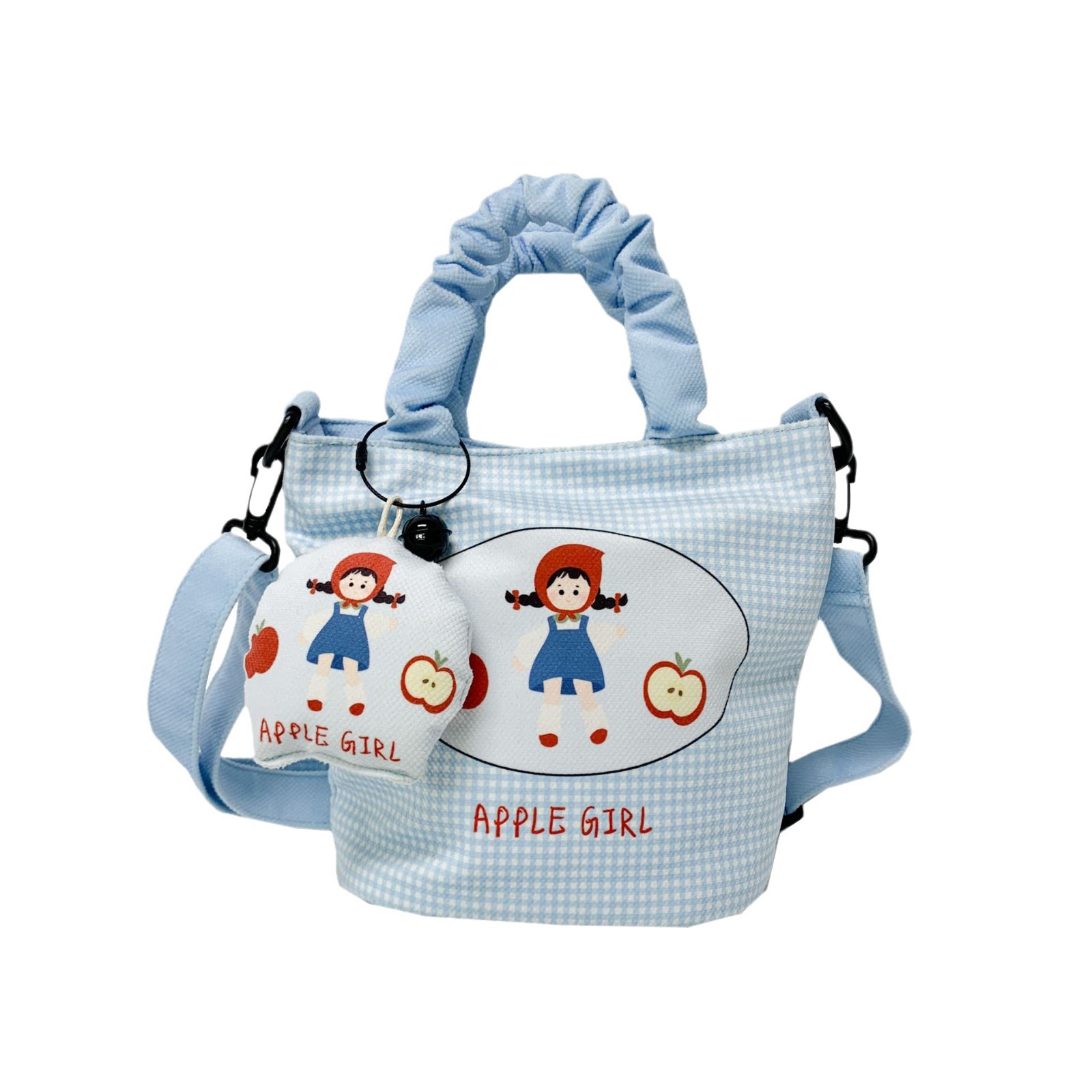 Sweet and artistic style dog crossbody bag, versatile tote bag, shoulder bag, niche single-shoulder canvas bag, casual hand-held bag Item Picture