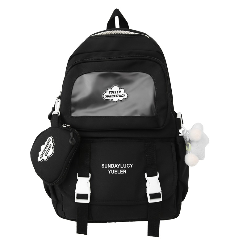 Backpacks for high appearance standards, fashionable schoolbags for female college students, lightweight for outings, Korean version for junior high school and senior high school students Item Picture