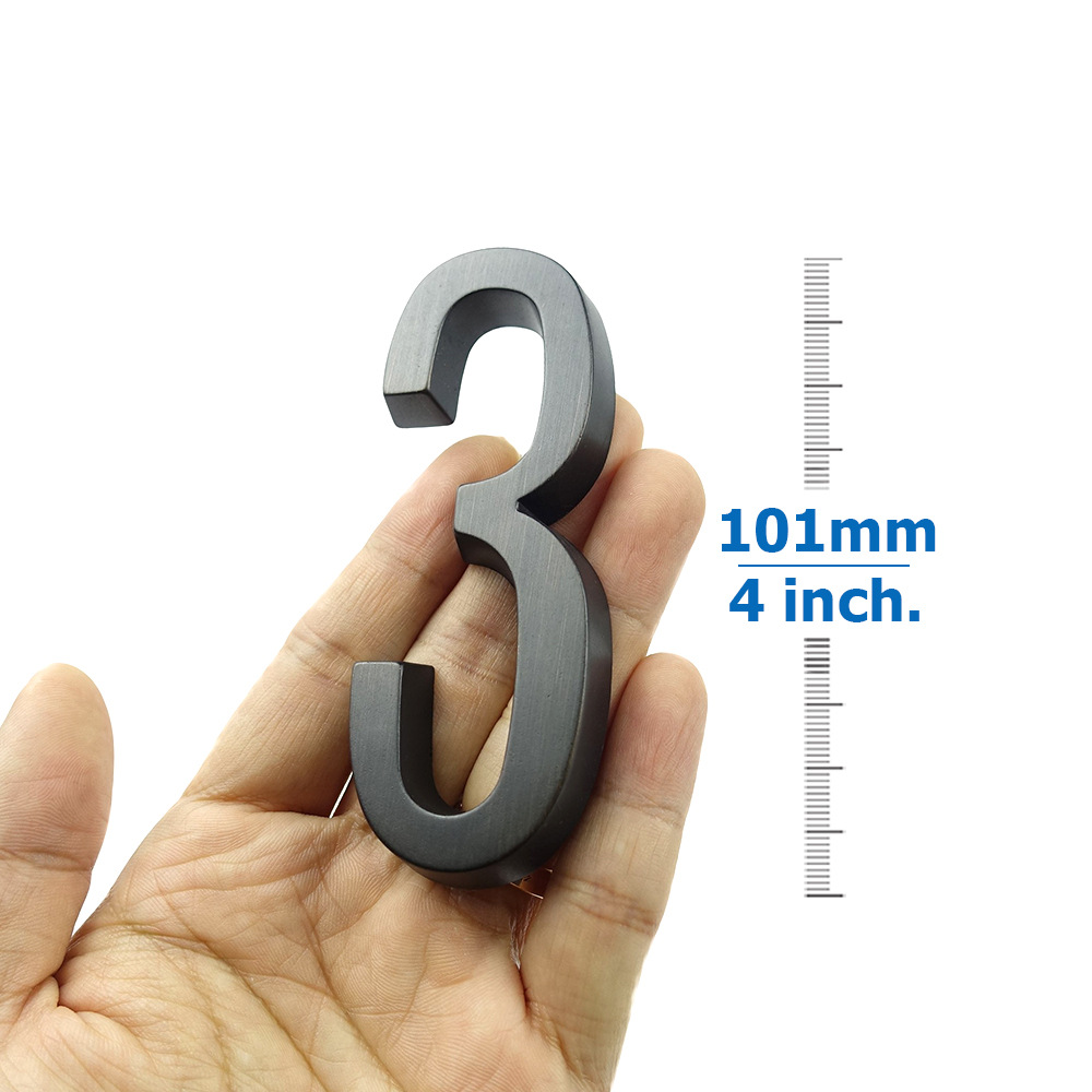 4-inch self-adhesive retro zinc alloy digital house number cross-border Application Scenario