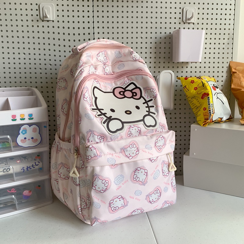 New cute children's backpack for girls, ultra-light girls' backpacks for traveling, cartoon large-capacity outdoor schoolbags Specification drawing