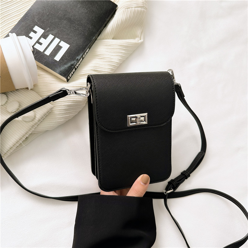 The 2025 summer new mini mobile phone bag is small, fashionable and simple. It is a single-shoulder crossbody long strap women's bag details Picture