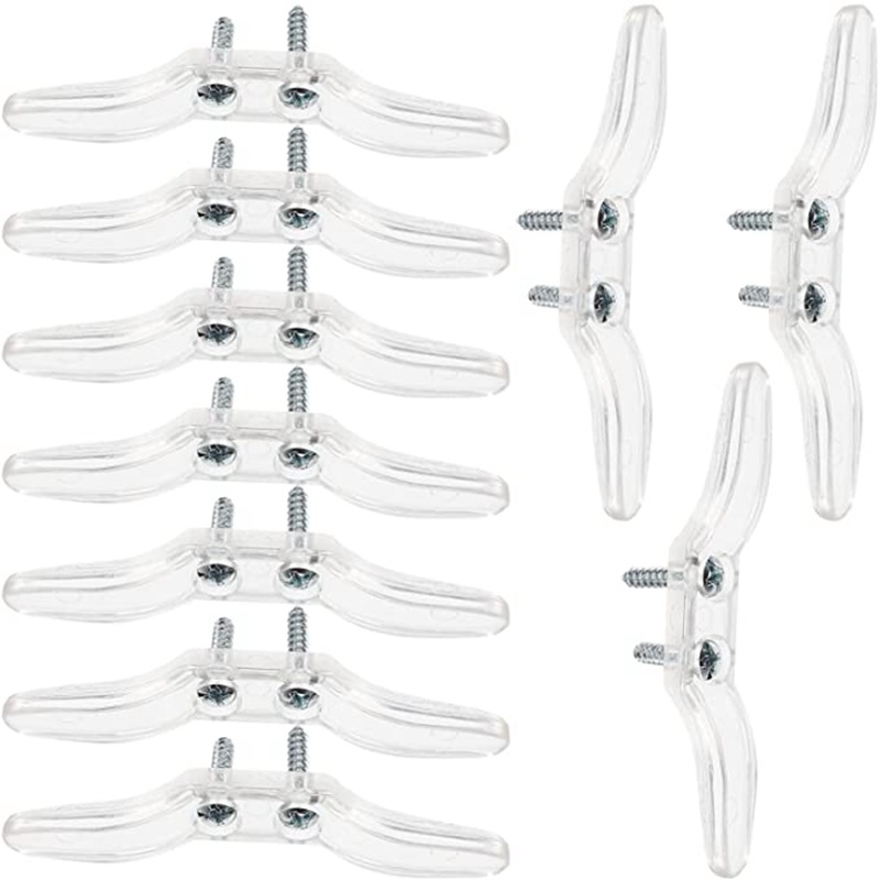Cross-border wholesale of 4 sets of roller blinds, curtain double-hole rope winder, rope pulling double-hole fixed hook with screw set Specification drawing