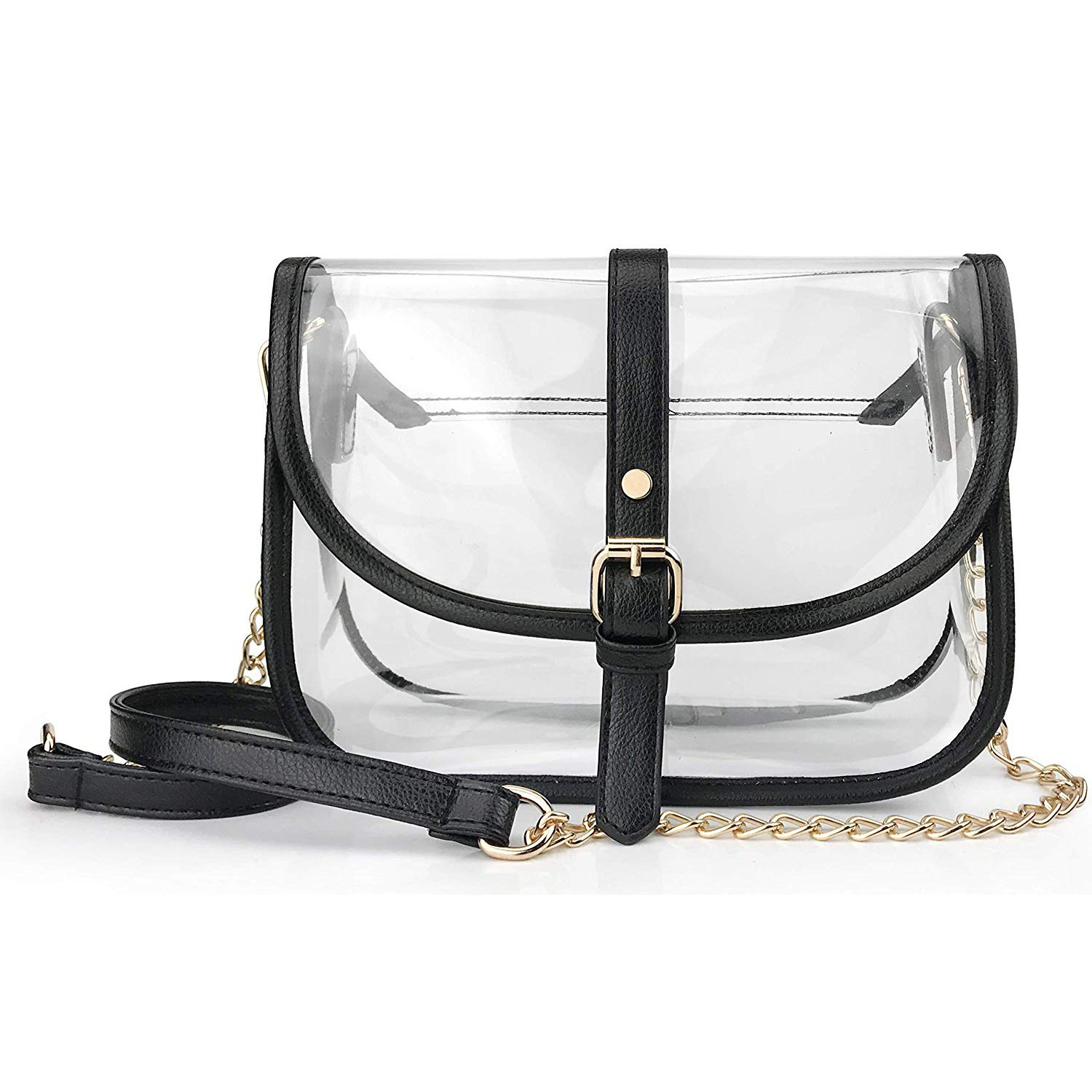 Amazon's new transparent PVC fashionable women's single-shoulder bag, transparent crossbody bag for shopping, and storage bag for business trips full figure