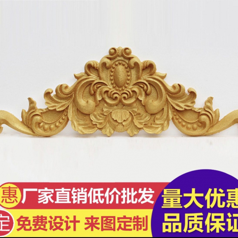 New style of European-style mountain flower-shaped eps foam triangular flower exterior wall decoration for rural villa triangular door header hanging pieces Specification drawing