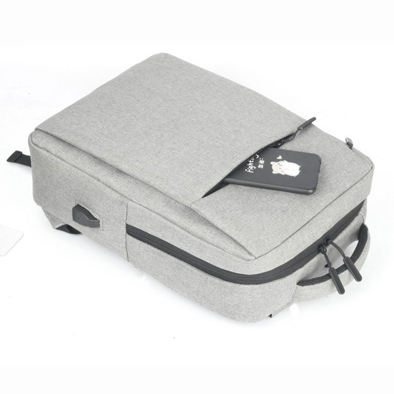 Simple, casual and business backpack for men, 17-inch large-capacity computer bag with USB charging, a commuting backpack for business trips and work Item Picture