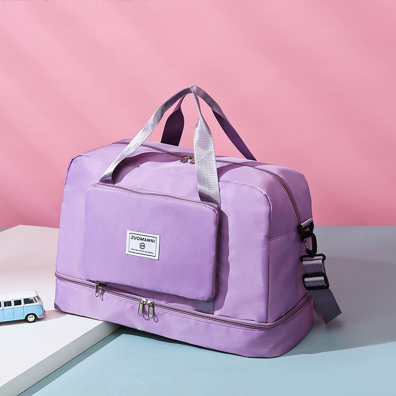 Customized folding travel bags with logo printing, travel boarding sports bags, hand-held yoga, swimming and fitness bags for women details Picture