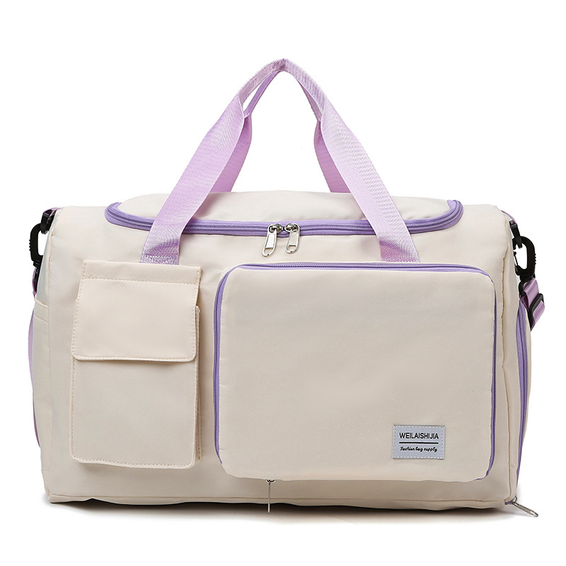 Portable short-distance travel carry-on bag for women, lightweight and large-capacity business trip storage bag, suitcase with additional sports and fitness bag Item Picture