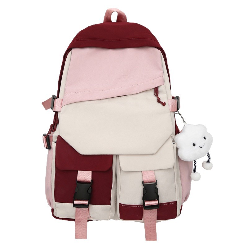 Japanese-style simple and high-appearance-level schoolbag for girls, ins forest-style schoolbag, large-capacity backpack for college, junior high and senior high school students Item Picture