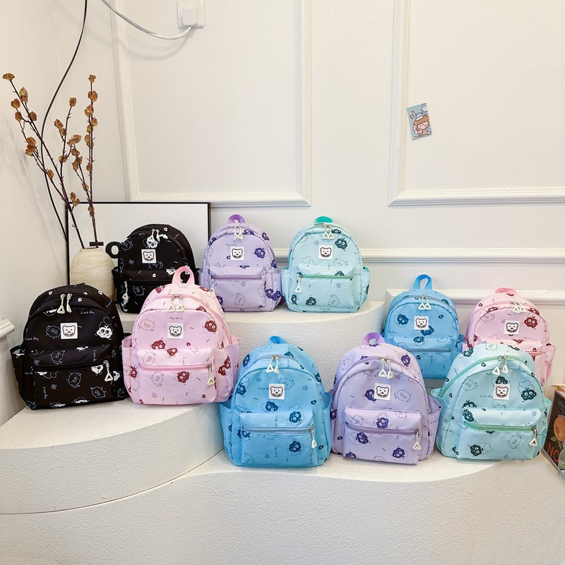 Cross-border fashion girls' small backpack, new cartoon children's kindergarten schoolbag, cute travel baby backpack full figure